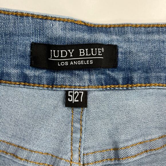 Judy Blue Wide Leg Crop Jeans Sz 5/27 Light Wash Blue Cooling Denim JB88616 High - Picture 7 of 15